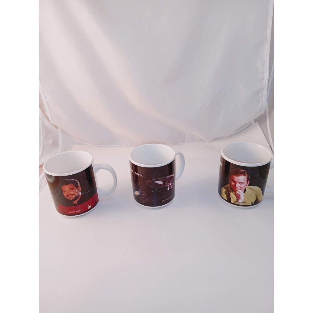 Star Trek To Boldly Go Where No‎ Man Has Gone Before Mugs 1993 - Lot of 3